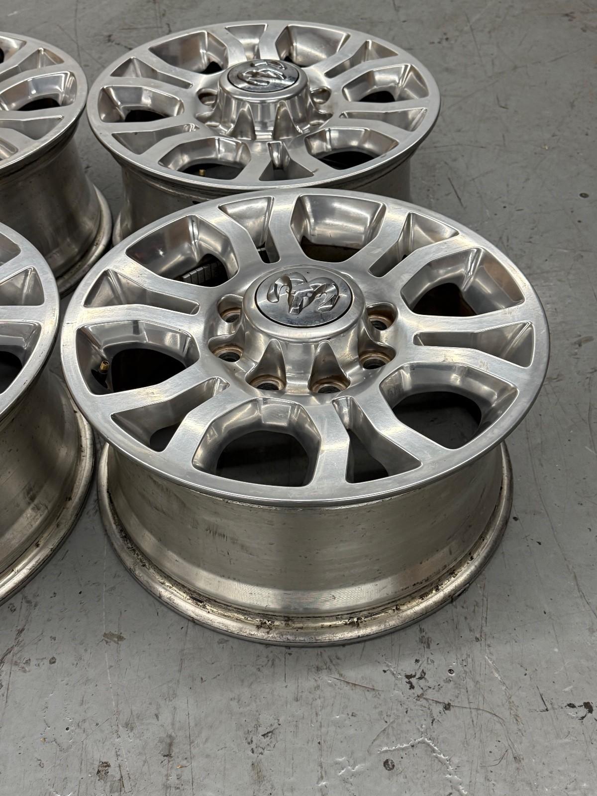 18” DODGE 2500 3500 BIG HORN LARAMIE 2013-2018 FACTORY POLISHED WHEELS OEM RIMS