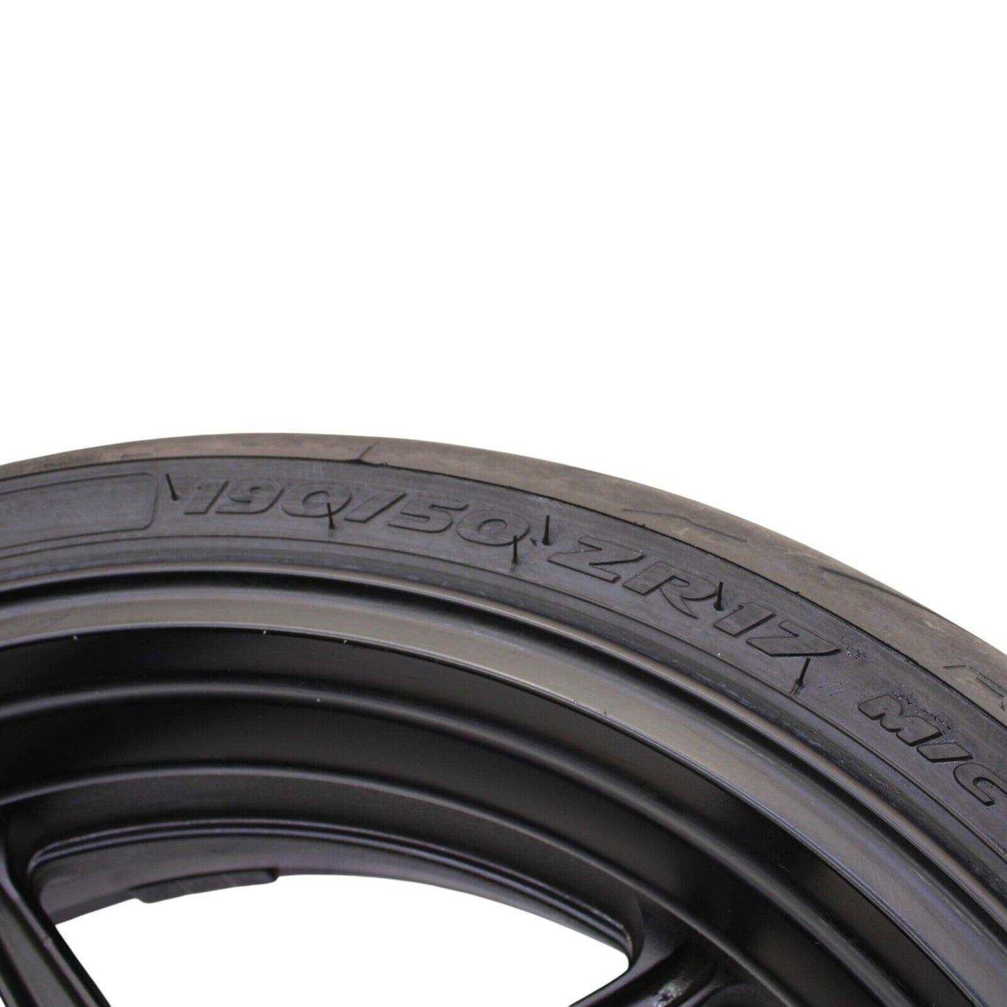 2004 2005 KAWASAKI NINJA ZX10R REAR WHEEL RIM BLACK TIRE STOCK STRAIGHT