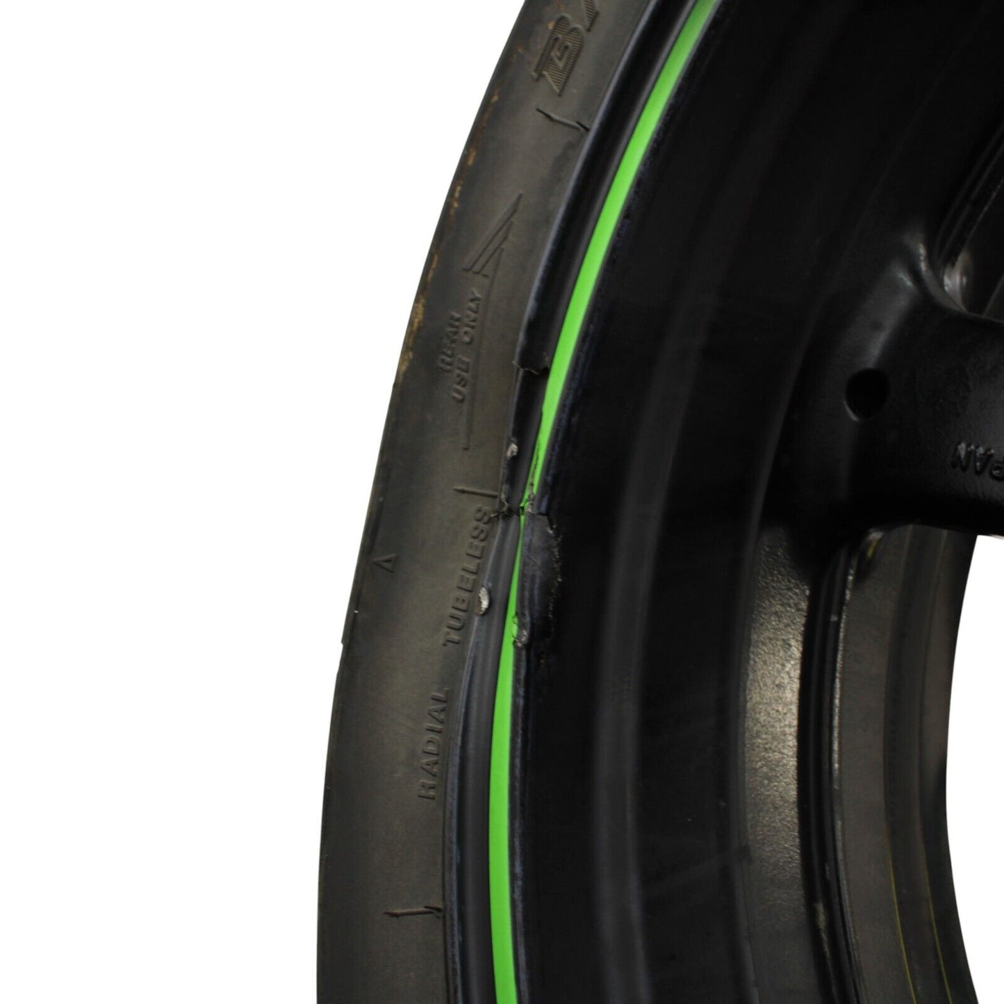 2021 - 2024 KAWASAKI NINJA ZX10R REAR WHEEL BACK RIM BACK STOCK *CRACKED*