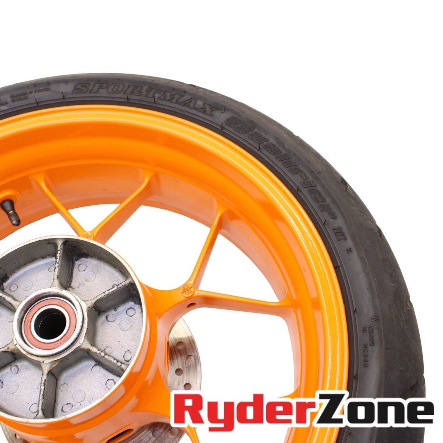 2012 - 2016 HONDA CBR1000RR REAR WHEEL RIM ORANGE TIRE REPSOL ROTOR STRAIGHT