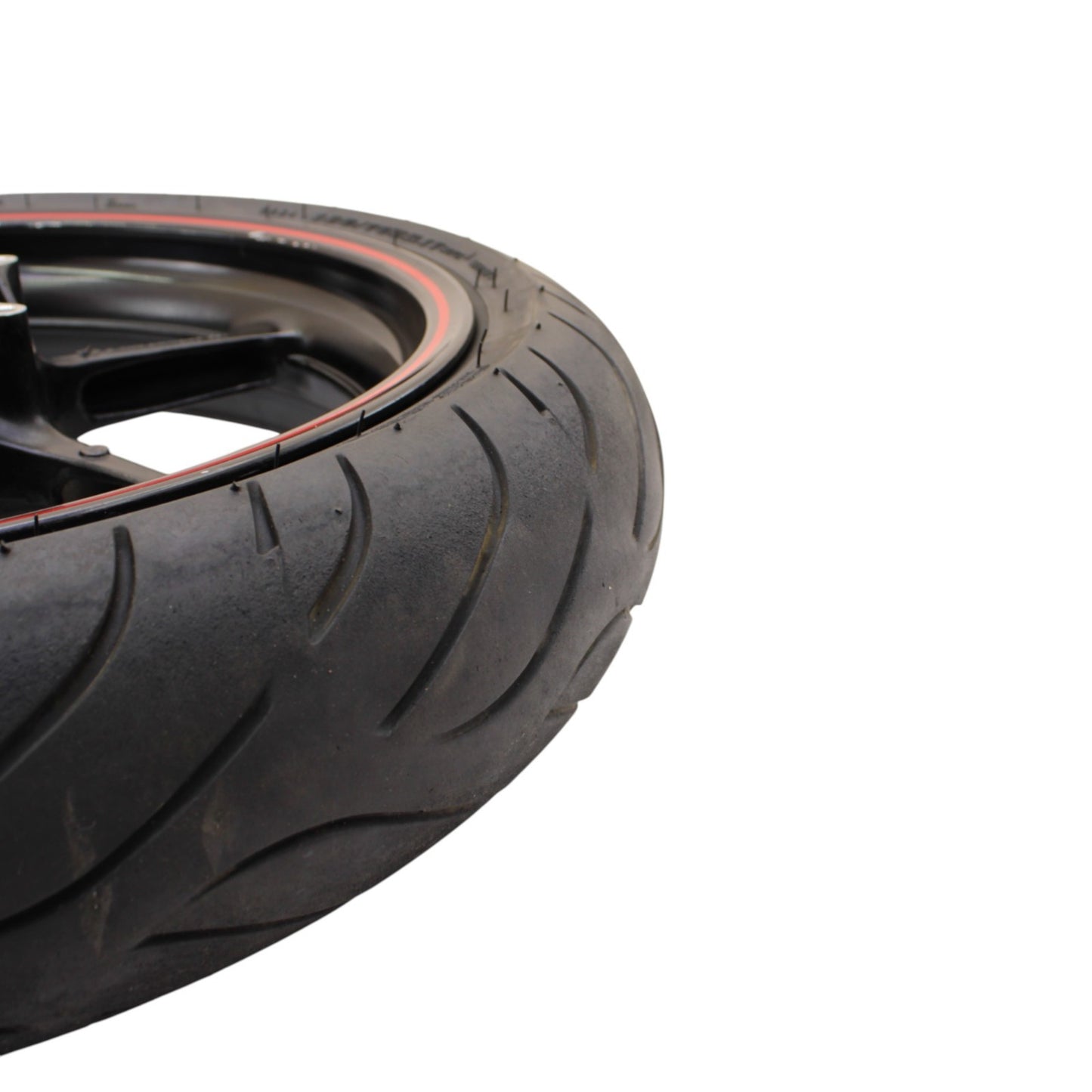 2004 - 2008 YAMAHA YZF R1 FRONT WHEEL RIM TIRE RUBBER BLACK RED OEM STOCK