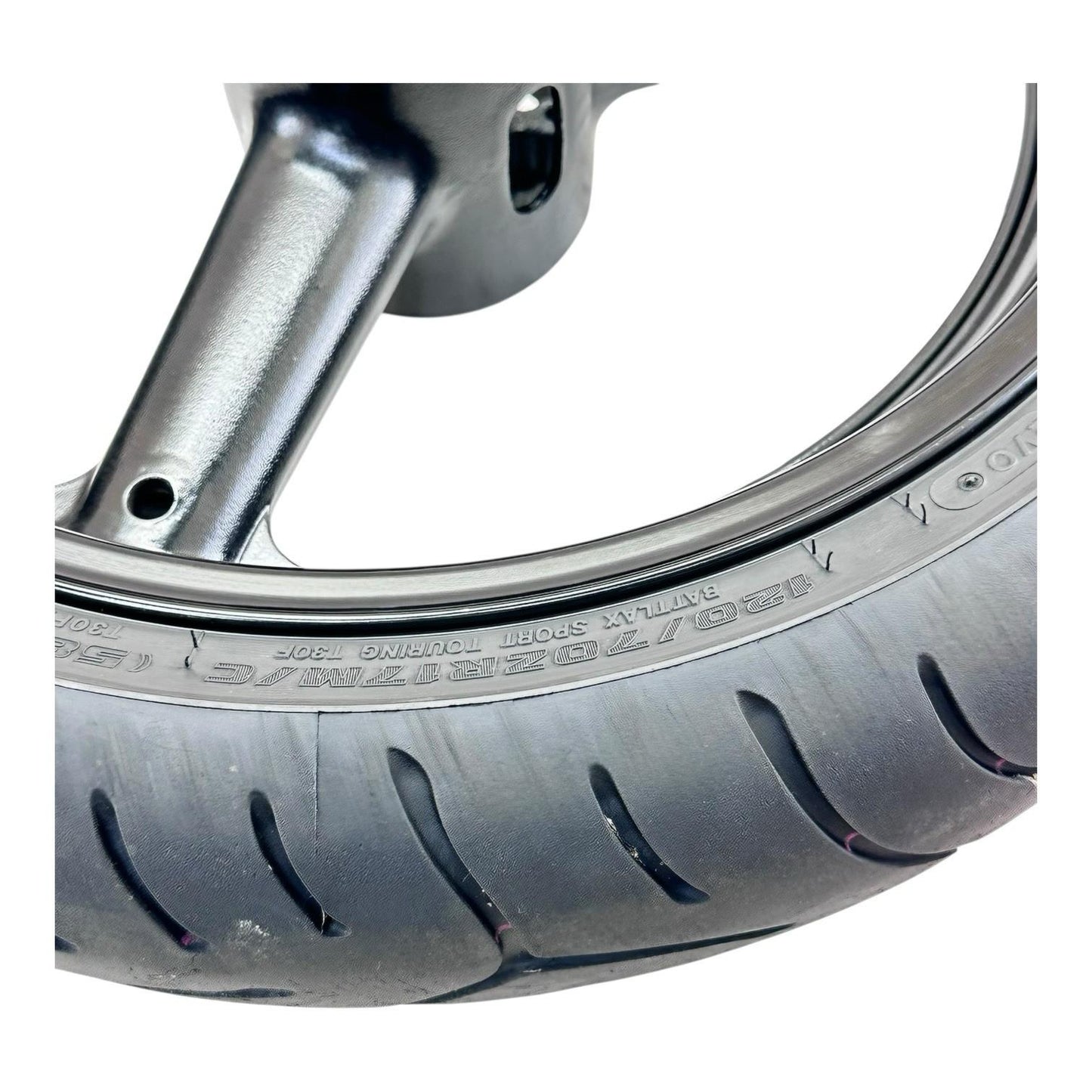 1999 - 2007 SUZUKI HAYABUSA FRONT WHEEL RIM TIRE RUBBER BLACK STOCK OEM