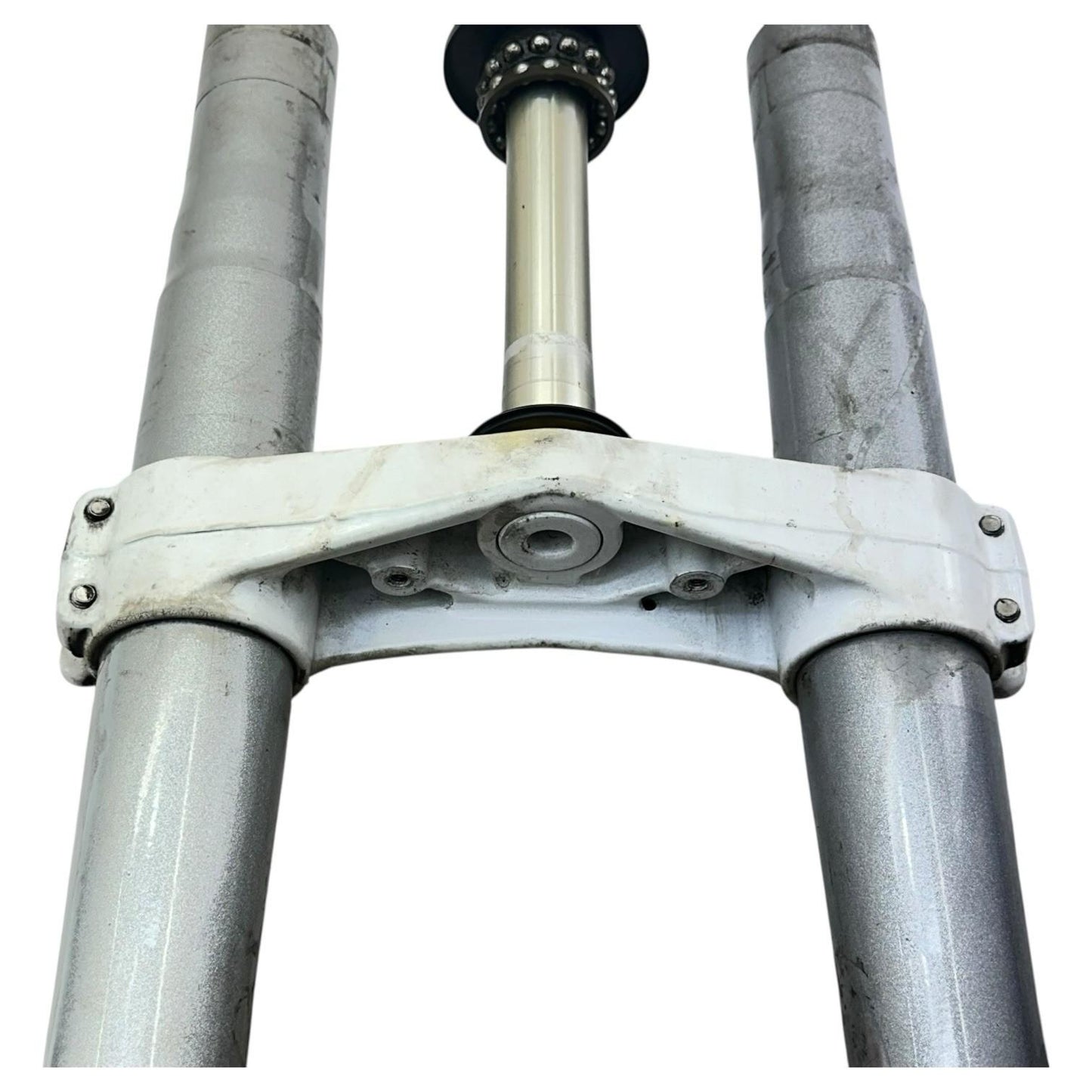 2007 2008 SUZUKI GSXR 1000 FORKS FRONT SUSPENSION TUBES TRIPLE TREE STEM SET