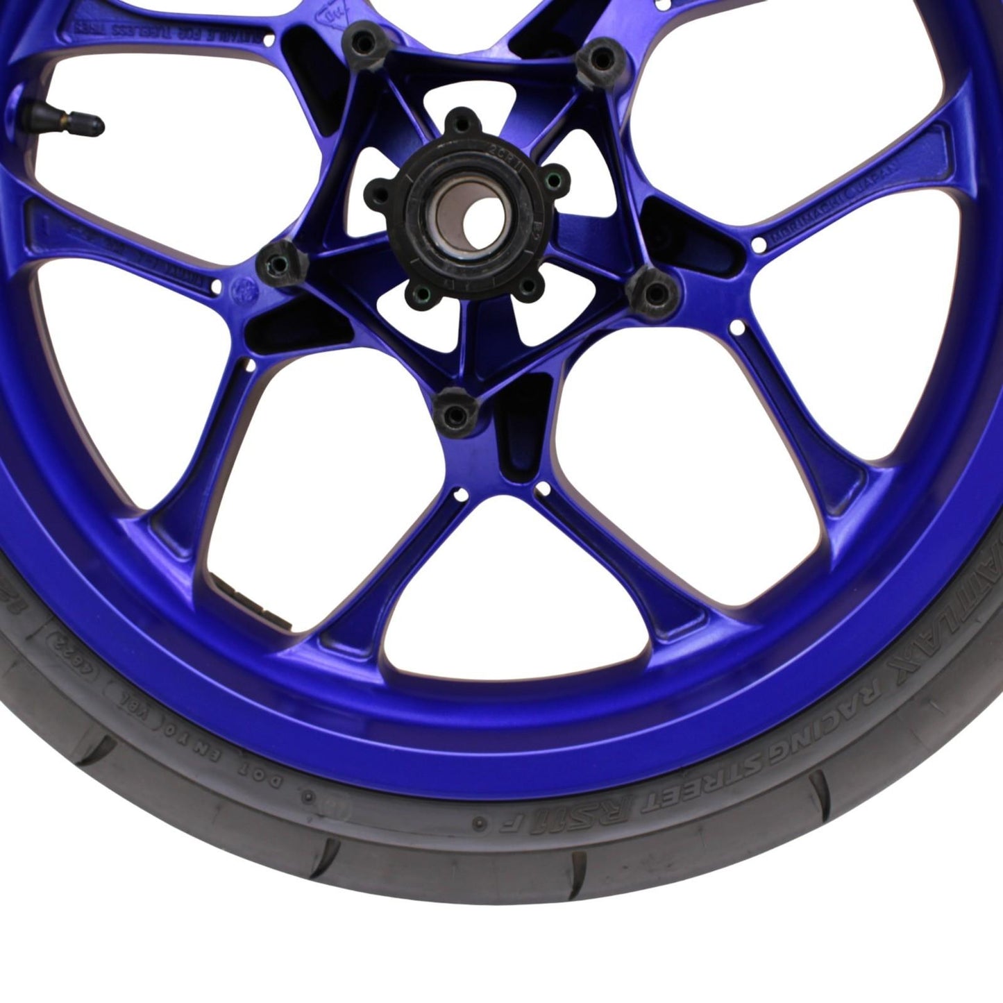 2020 - 2024 YAMAHA YZF R1 FRONT WHEEL RIM TIRE RUBBER BLUE STOCK OEM