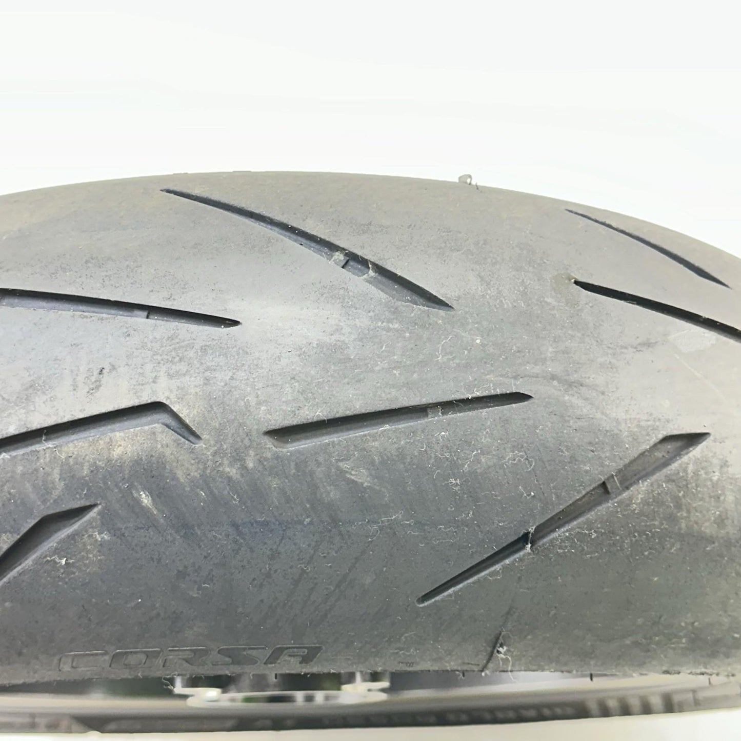 2013 - 2017 TRIUMPH DAYTONA 675 REAR WHEEL RIM BACK TIRE RUBBER BLACK OEM *DENT*