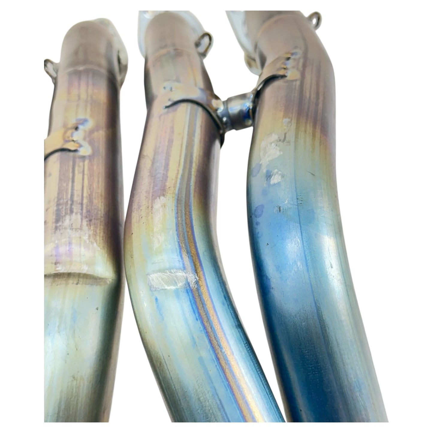 2005 2006 SUZUKI GSXR 1000 EXHAUST HEADER MANIFOLD MID PIPE SET AFTERMARKET *DENTED*