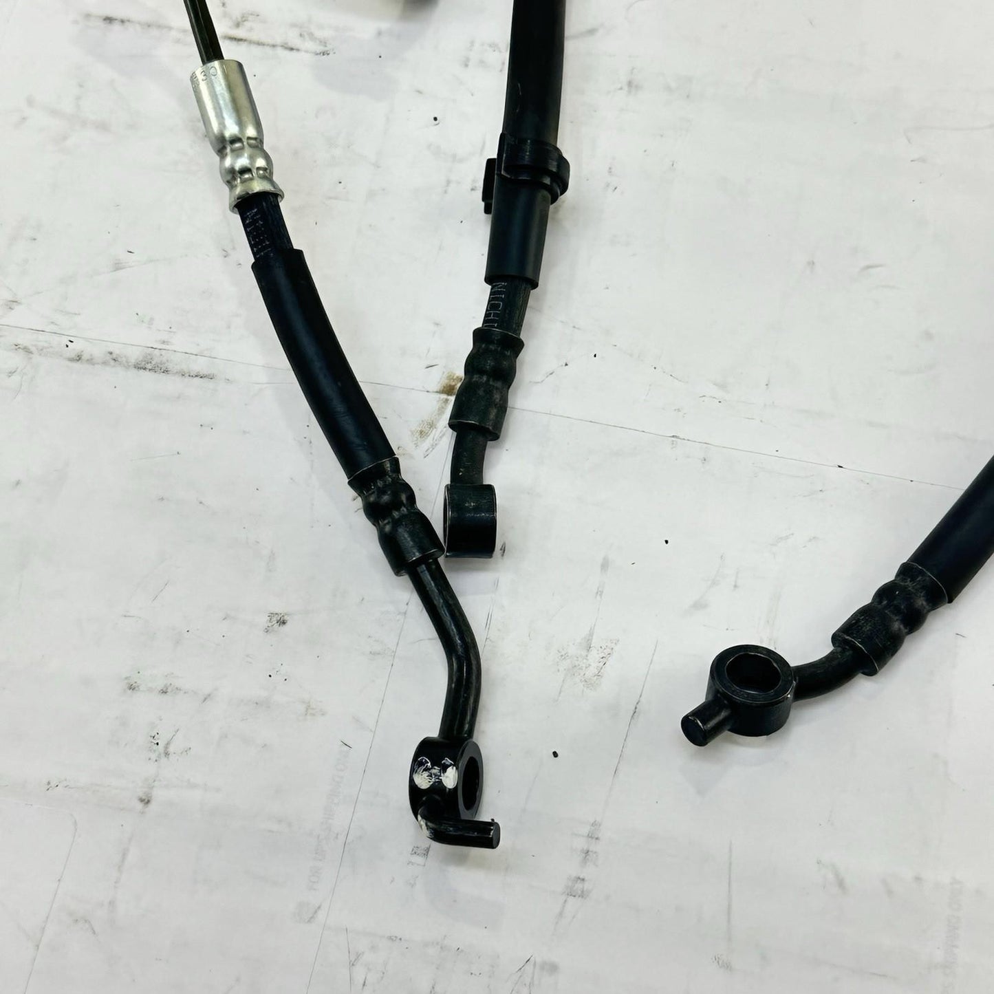 2024 - 2026 KAWASAKI NINJA ZX6R ABS BRAKE LINES FRONT REAR SET BLACK STOCK