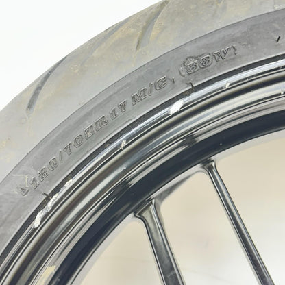 2016 - 2019 DUCATI PANIGALE 959 FRONT WHEEL RIM TIRE BLACK STOCK *DAMAGED*