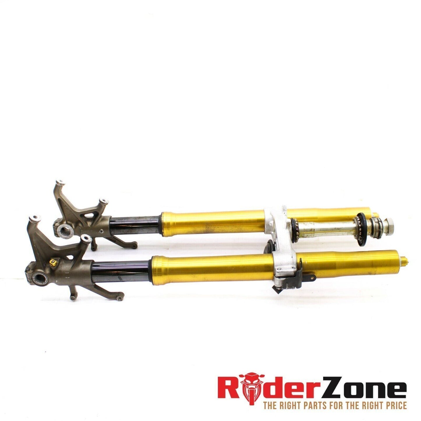 2004 2005 KAWASAKI NINJA ZX10R FORKS FRONT SUSPENSION TRIPLE TREE CLAMP GOLD