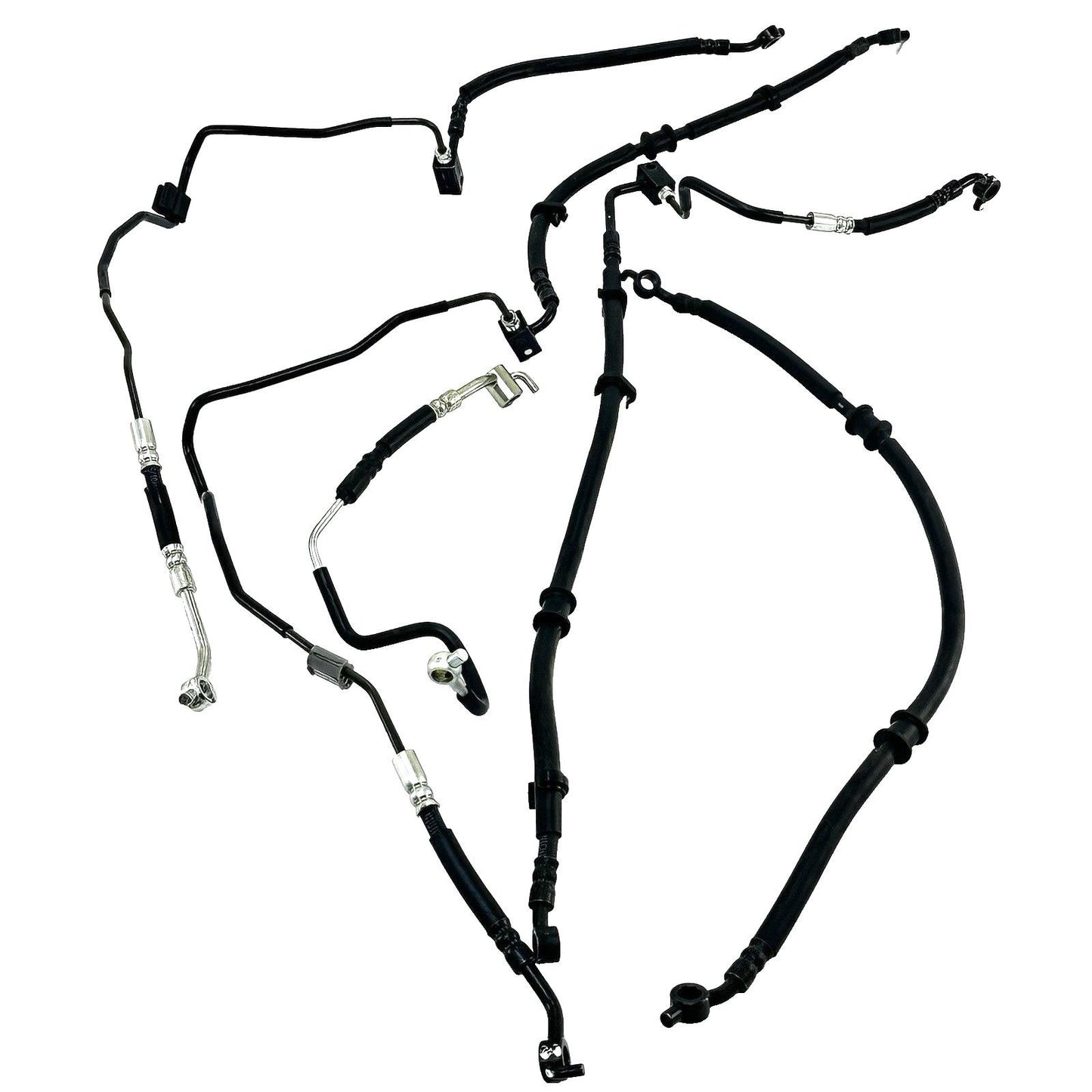 2024 - 2026 KAWASAKI NINJA ZX6R ABS BRAKE LINES FRONT REAR SET BLACK STOCK
