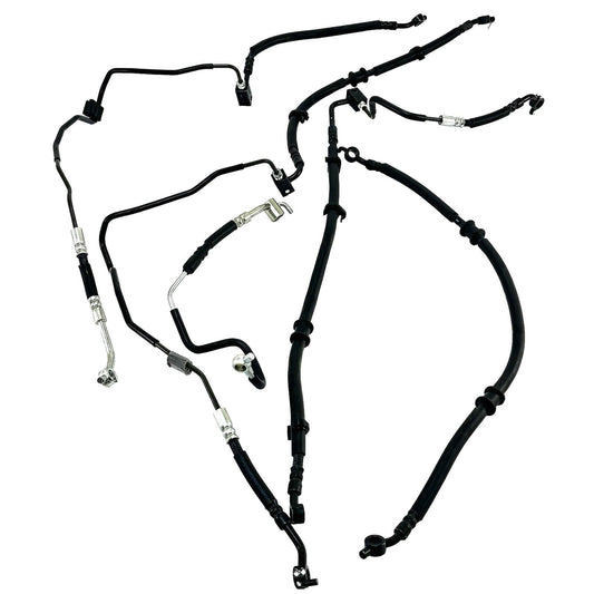 2024 - 2026 KAWASAKI NINJA ZX6R ABS BRAKE LINES FRONT REAR SET BLACK STOCK