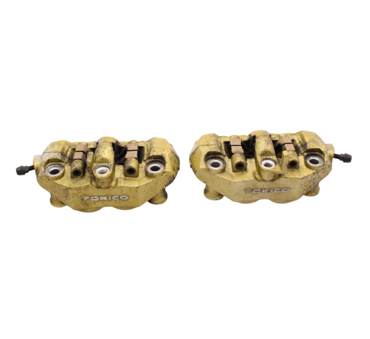 2003 2004 SUZUKI GSXR1000 FRONT BRAKE CALIPERS SET GOLD LEFT RIGHT STOCK