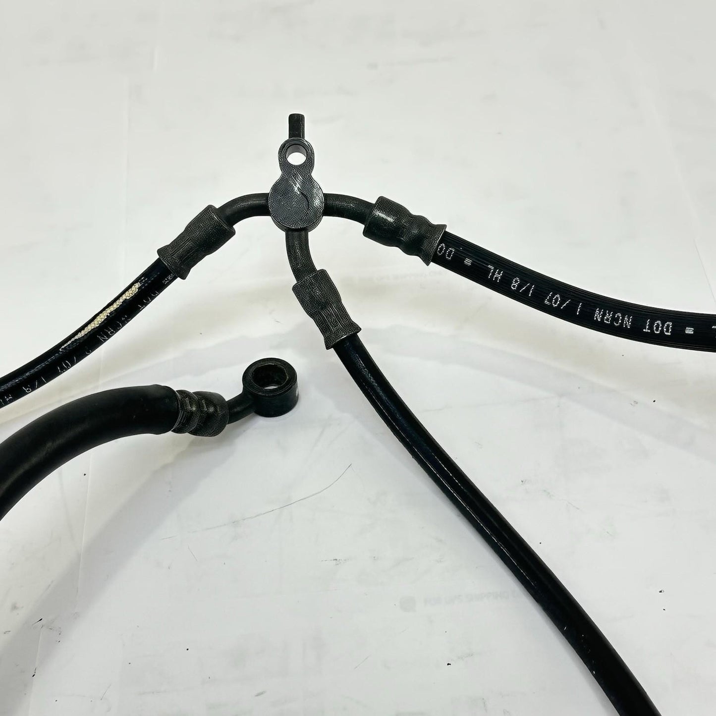 2007 - 2012 HONDA CBR600RR FRONT REAR BRAKE LINES CALIPER HOSES SET BLACK STOCK