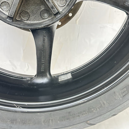 2003 - 2005 YAMAHA YZF R6 REAR WHEEL RIM TIRE RUBBER BACK BRAKE DISC ROTOR BLACK