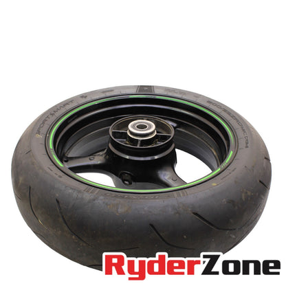2016 - 2020 KAWASAKI NINJA ZX10R REAR WHEEL RIM BLACK DUNLOP TIRE STRAIGHT