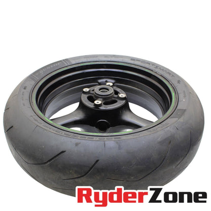 2016 - 2020 KAWASAKI NINJA ZX10R REAR WHEEL RIM BLACK DUNLOP TIRE STRAIGHT