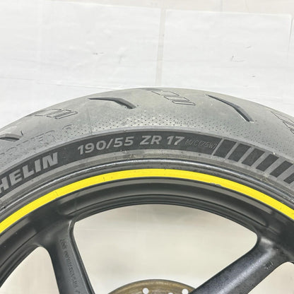 2009 - 2011 YAMAHA YZF R1 REAR WHEEL RIM TIRE BACK BRAKE DISC ROTOR BLACK STOCK