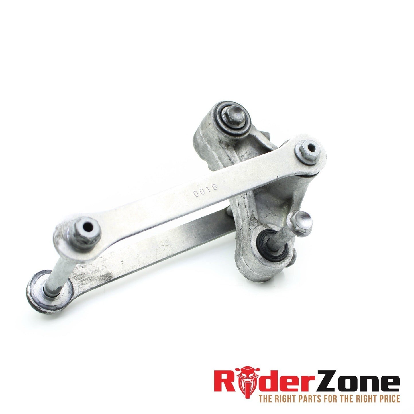 2006 2007 KAWASAKI NINJA ZX10R DOGBONE REAR SHOCK LINKAGE SILVER STOCK STRAIGHT