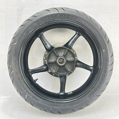 2003 - 2005 YAMAHA YZF R6 REAR WHEEL RIM TIRE RUBBER BACK BRAKE DISC ROTOR BLACK