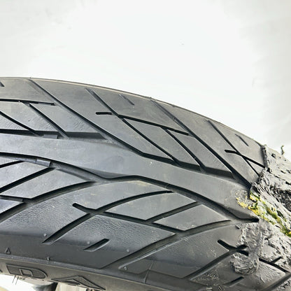 2016 CAN-AM SPYDER RT FRONT WHEEL RIM TIRE RUBBER SILVER CHROME STOCK
