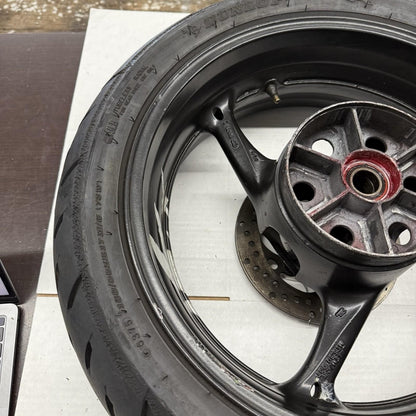 2011 - 2025 SUZUKI GSXR600 GSXR750 REAR WHEEL BACK RIM ROTOR HUB BLACK STOCK