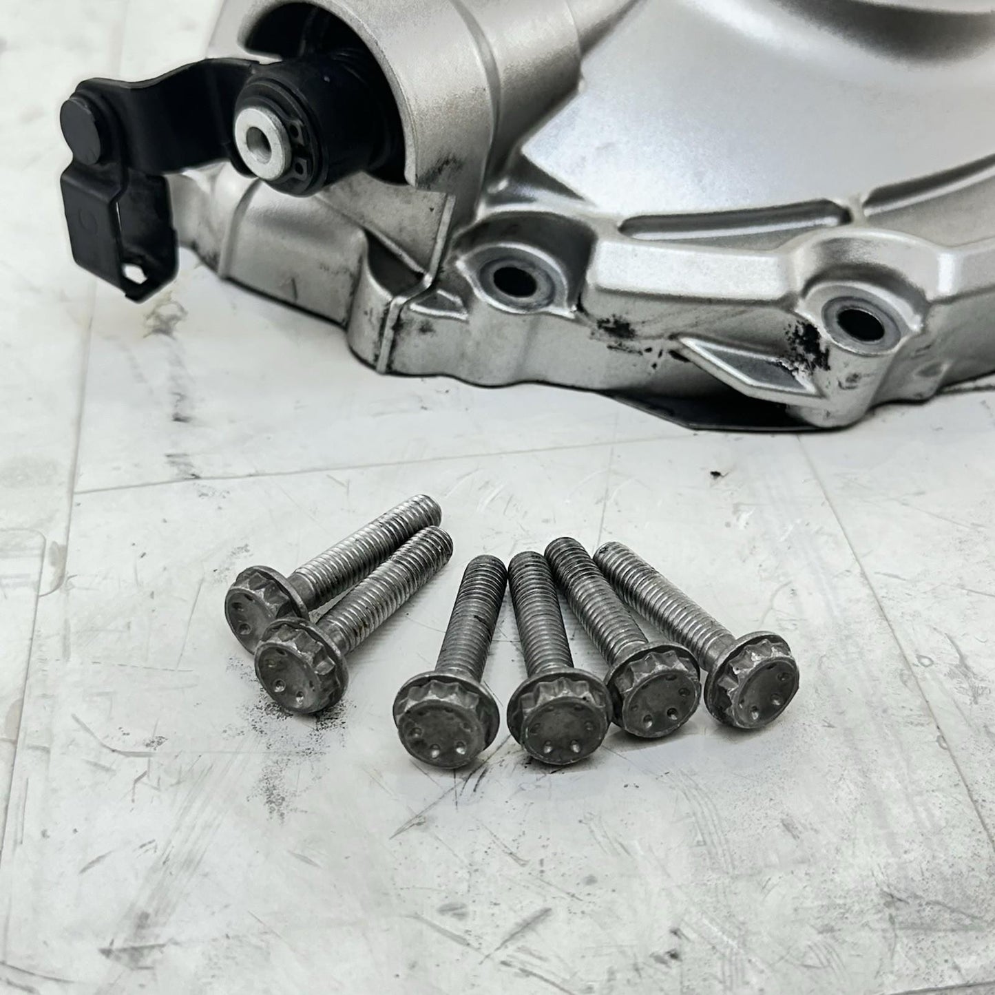 2016 - 2019 YAMAHA YZF R1 CLUTCH COVER SIDE ENGINE MOTOR TRIM PANEL BOLTS STOCK
