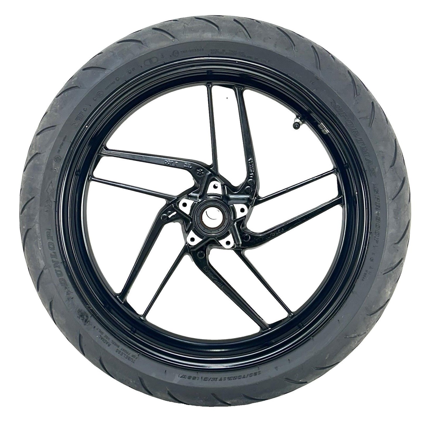 2016 - 2019 DUCATI PANIGALE 959 FRONT WHEEL RIM TIRE BLACK STOCK *DAMAGED*