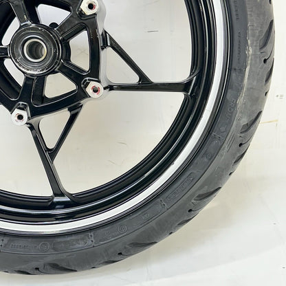 2017 - 2023 KAWASAKI NINJA EX650 FRONT WHEEL RIM TIRE RUBBER BLACK STOCK