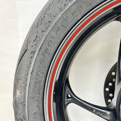 2013 - 2017 TRIUMPH DAYTONA 675R REAR WHEEL RIM BACK BRAKE DISC ROTOR TIRE BLACK