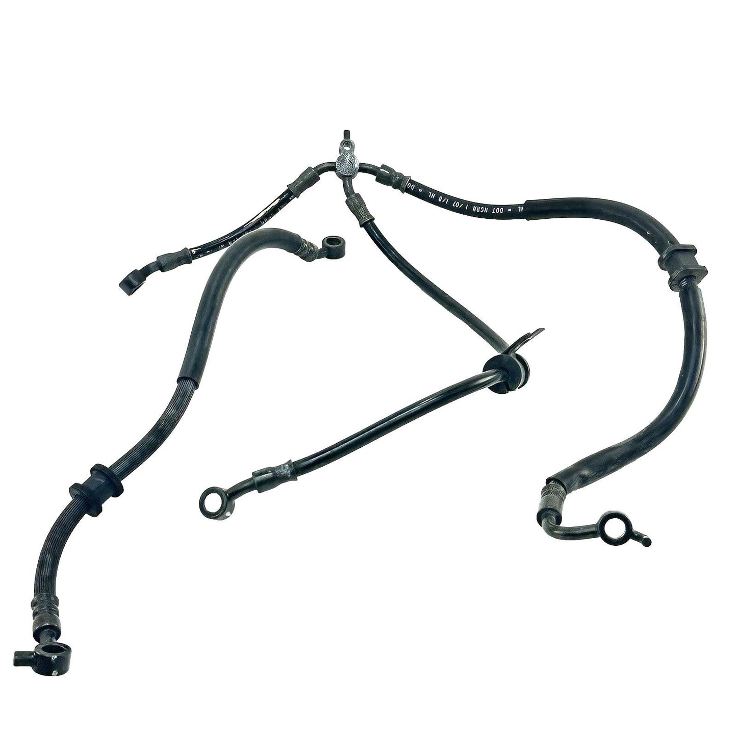 2007 - 2012 HONDA CBR600RR FRONT REAR BRAKE LINES CALIPER HOSES SET BLACK STOCK