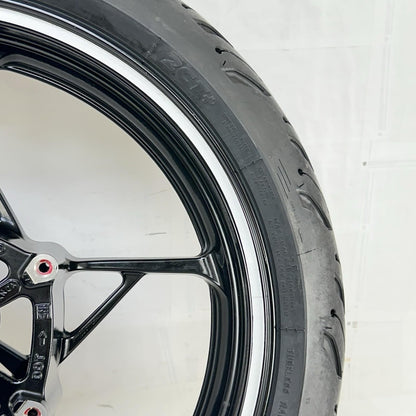 2017 - 2023 KAWASAKI NINJA EX650 FRONT WHEEL RIM TIRE RUBBER BLACK STOCK