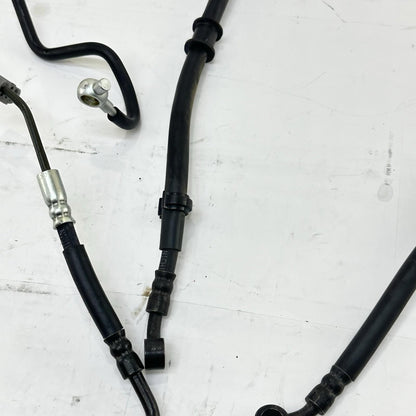 2024 - 2026 KAWASAKI NINJA ZX6R ABS BRAKE LINES FRONT REAR SET BLACK STOCK