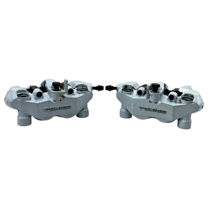 2007 2008 SUZUKI GSXR 1000 FRONT BRAKE CALIPERS LEFT RIGHT SET PAIR WHITE TOKICO