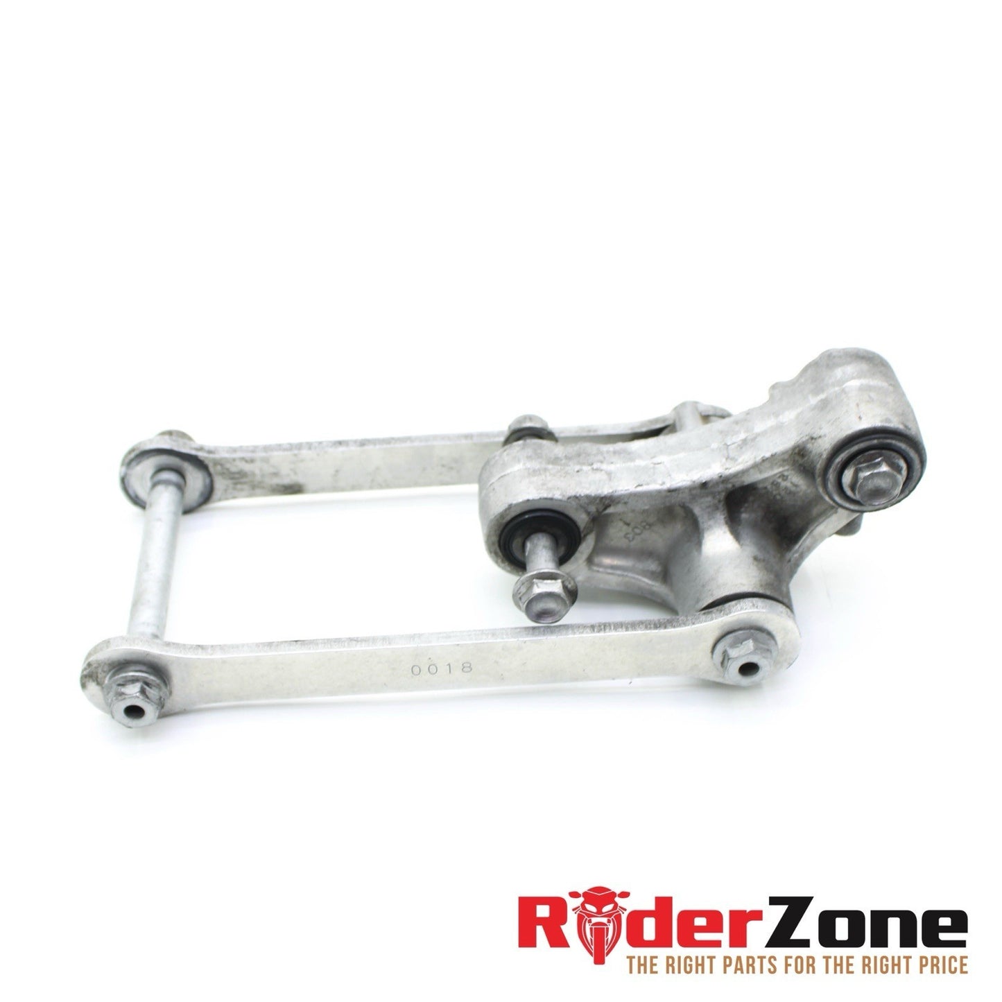 2006 2007 KAWASAKI NINJA ZX10R DOGBONE REAR SHOCK LINKAGE SILVER STOCK STRAIGHT