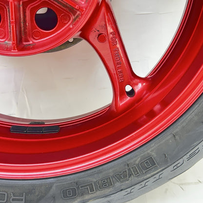 2011 - 2026 SUZUKI GSXS 600 GSXR 750 REAR WHEEL RIM TIRE BACK BRAKE ROTOR RED