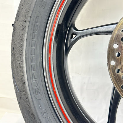 2013 - 2017 TRIUMPH DAYTONA 675R REAR WHEEL RIM BACK BRAKE DISC ROTOR TIRE BLACK