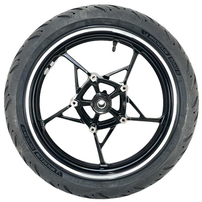 2017 - 2023 KAWASAKI NINJA EX650 FRONT WHEEL RIM TIRE RUBBER BLACK STOCK