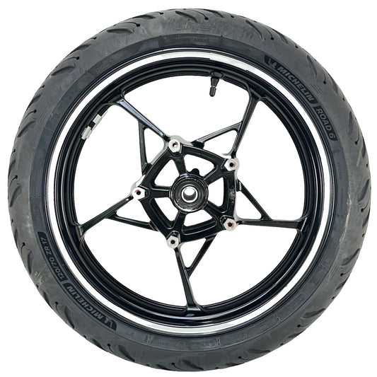 2017 - 2023 KAWASAKI NINJA EX650 FRONT WHEEL RIM TIRE RUBBER BLACK STOCK