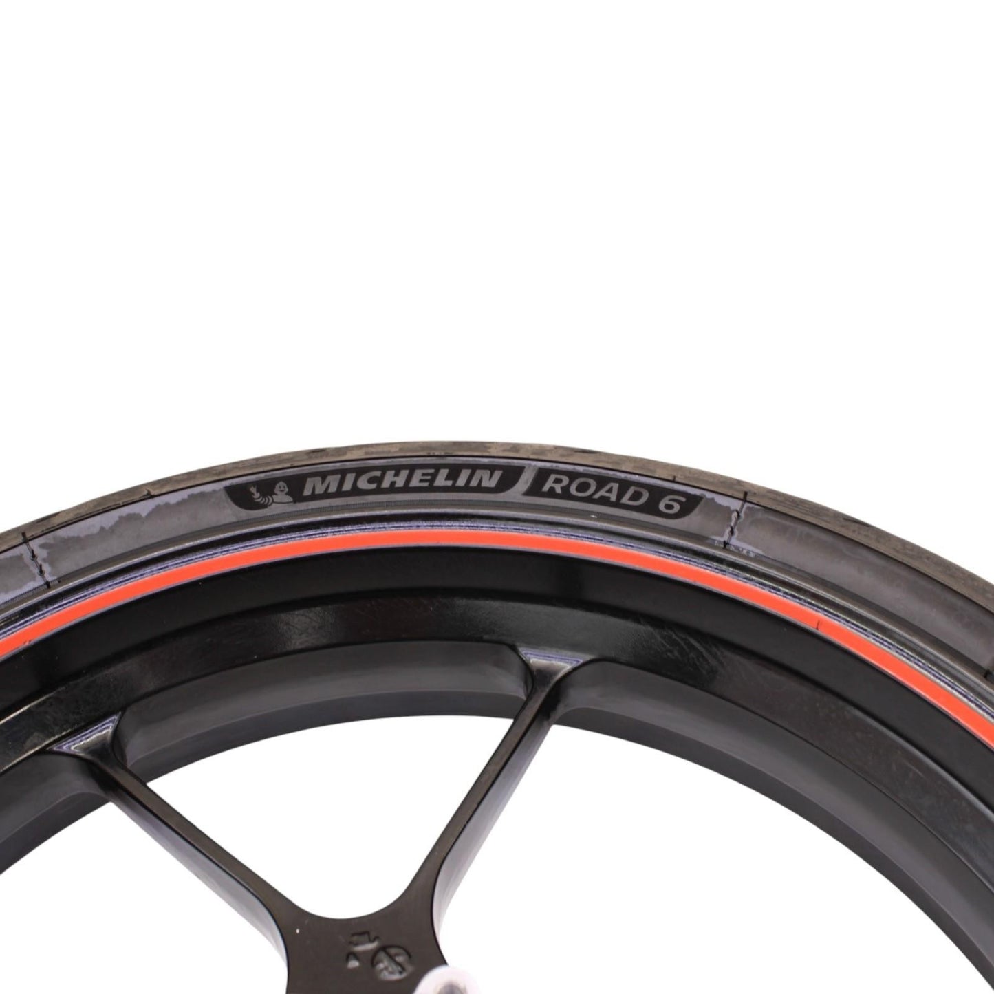 2015 - 2020 APRILIA RSV4 FRONT WHEEL RIM TIRE RUBBER BLACK ORANGE STOCK OEM
