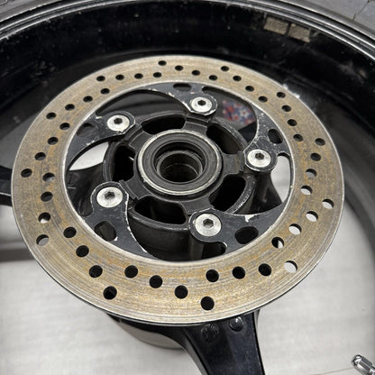 2007 2008 SUZUKI GSXR 1000 REAR WHEEL RIM BRAKE ROTOR PIRELLI TIRE STRAIGHT