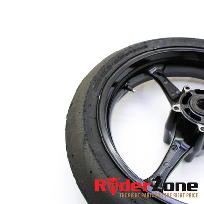 2006 2007 SUZUKI GSXR600 GSXR750 FRONT WHEEL BLACK RIM RACE SLICK 05-08 GSXR1000