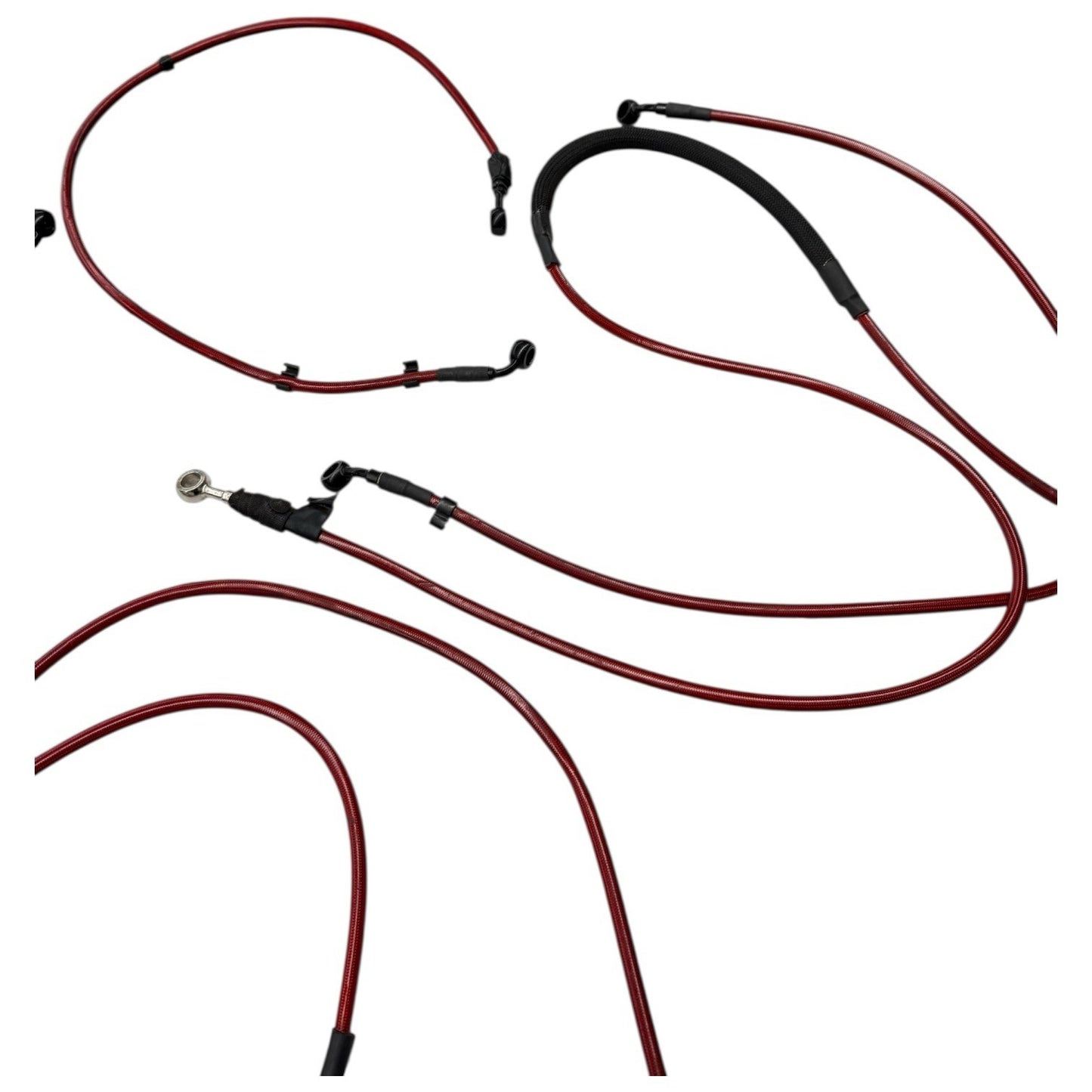 2020 - 24 BMW S1000RR ABS HOSE SET RED LINES FRONT BACK BRAKE HOSES AFTERMARKET