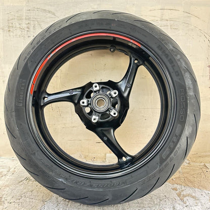 2011 - 2022 SUZUKI GSXR 600 GSXR 750 REAR WHEEL BACK RIM TIRE RUBBER BLACK OEM