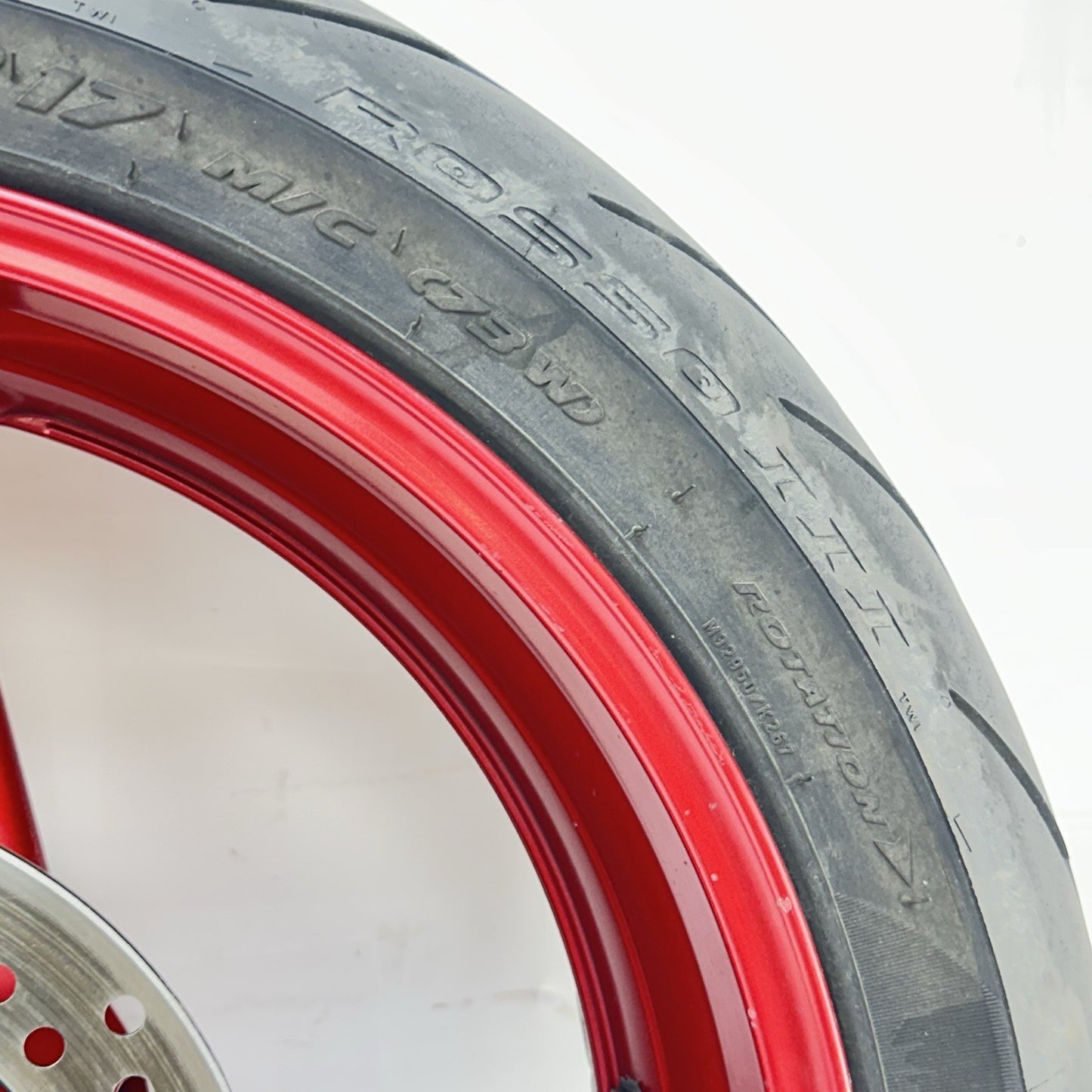 2011 - 2026 SUZUKI GSXS 600 GSXR 750 REAR WHEEL RIM TIRE BACK BRAKE ROTOR RED
