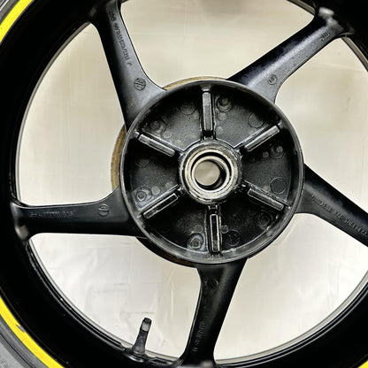 2009 - 2011 YAMAHA YZF R1 REAR WHEEL RIM TIRE BACK BRAKE DISC ROTOR BLACK STOCK