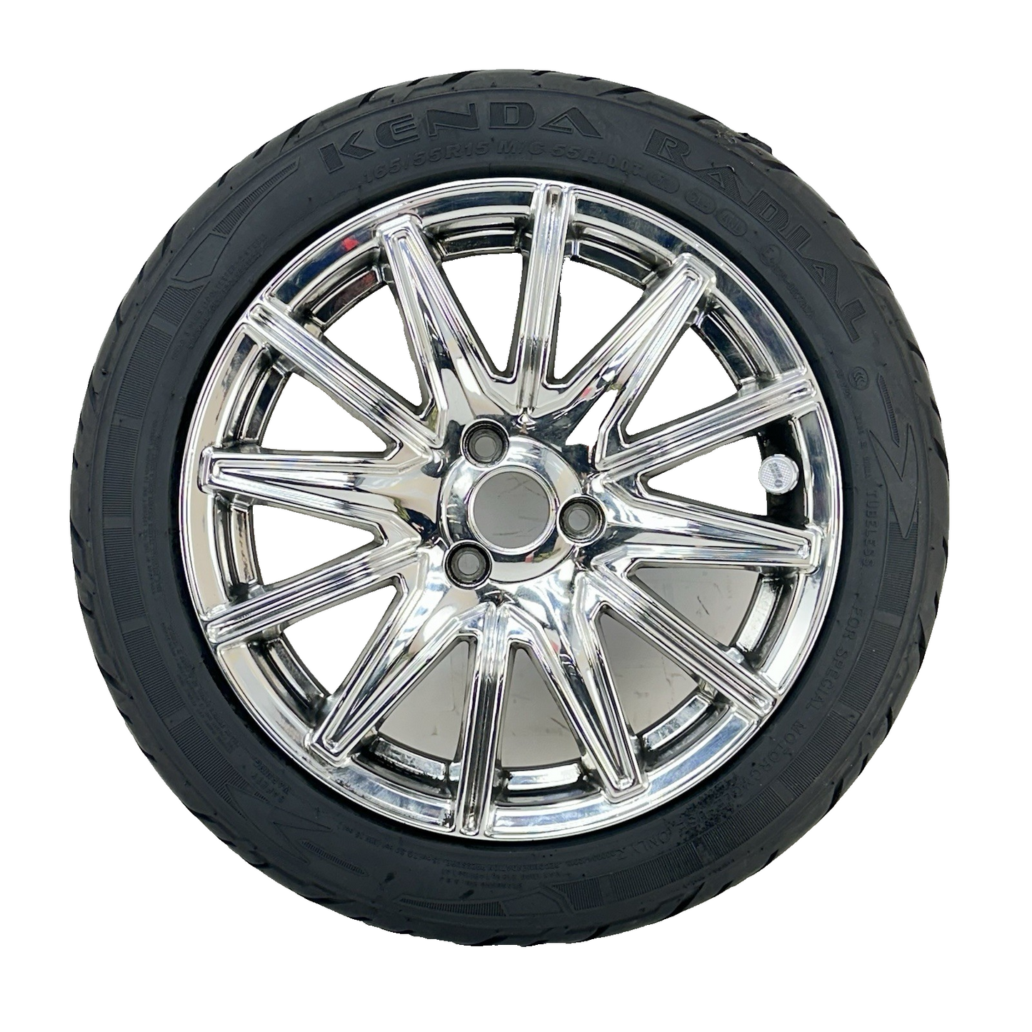 2016 CAN-AM SPYDER RT FRONT WHEEL RIM TIRE RUBBER SILVER CHROME STOCK