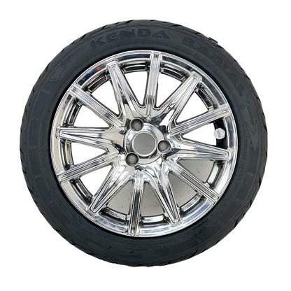 2016 CAN-AM SPYDER RT FRONT WHEEL RIM TIRE RUBBER SILVER CHROME STOCK