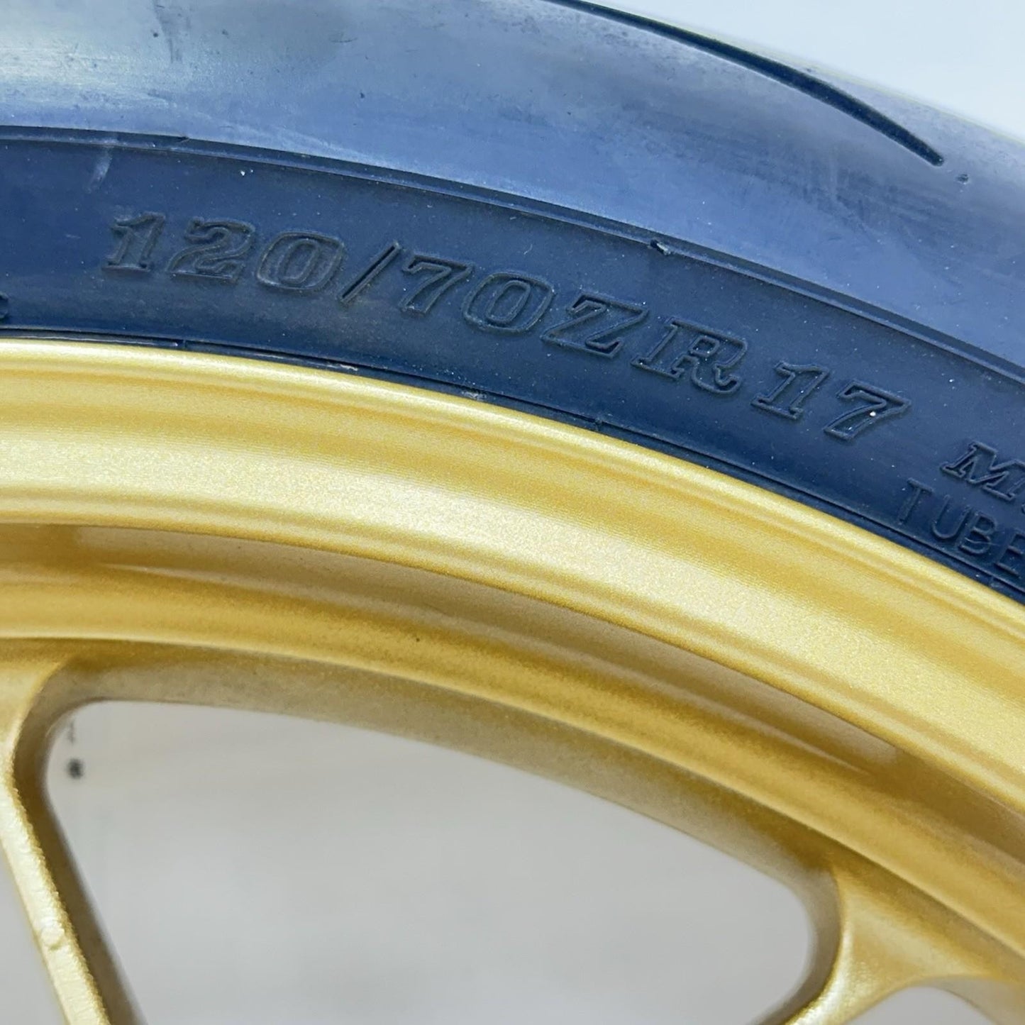 2017 - 2019 HONDA CBR 1000RR SP FRONT WHEEL RIM TIRE RUBBER YELLOW *BENT*