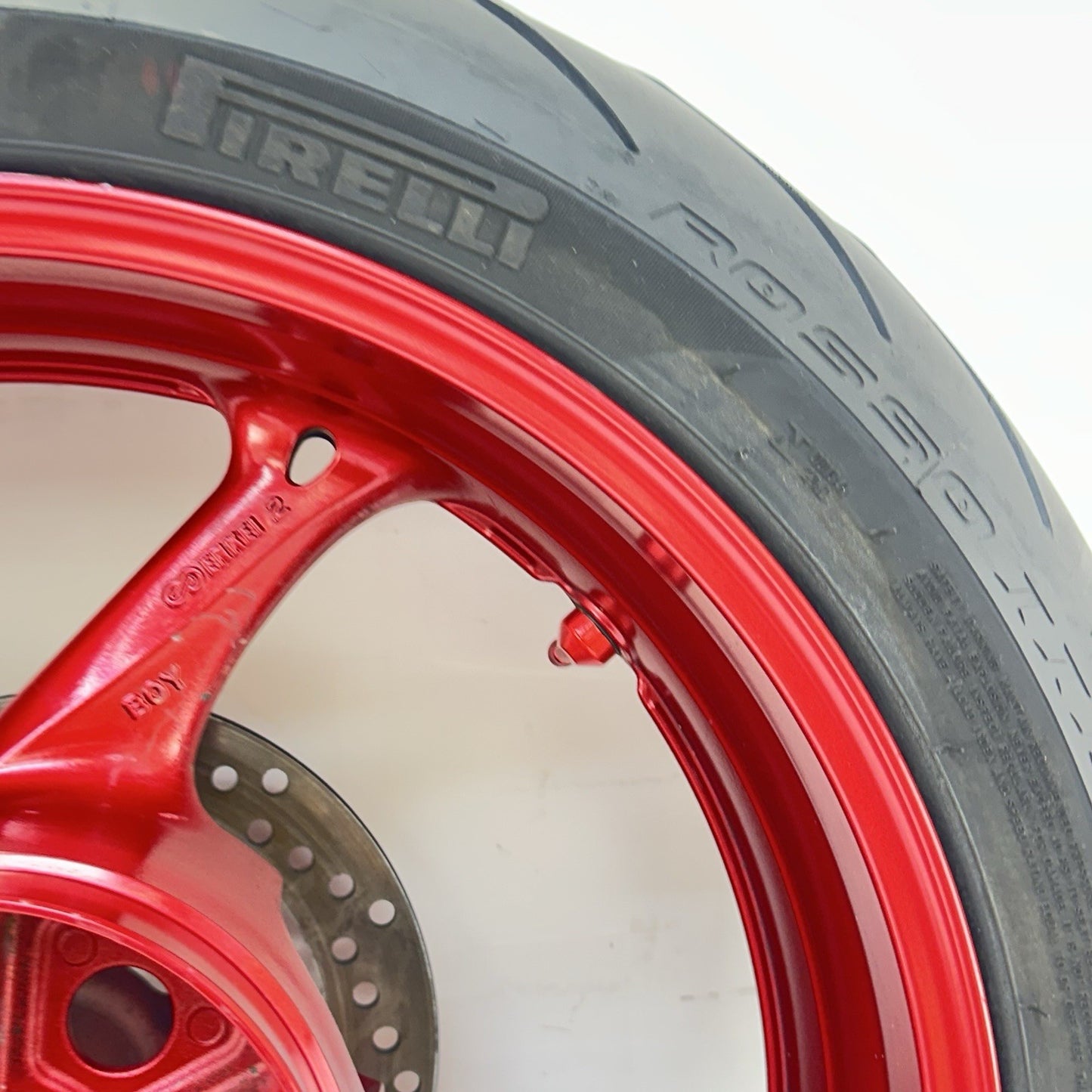 2011 - 2026 SUZUKI GSXS 600 GSXR 750 REAR WHEEL RIM TIRE BACK BRAKE ROTOR RED