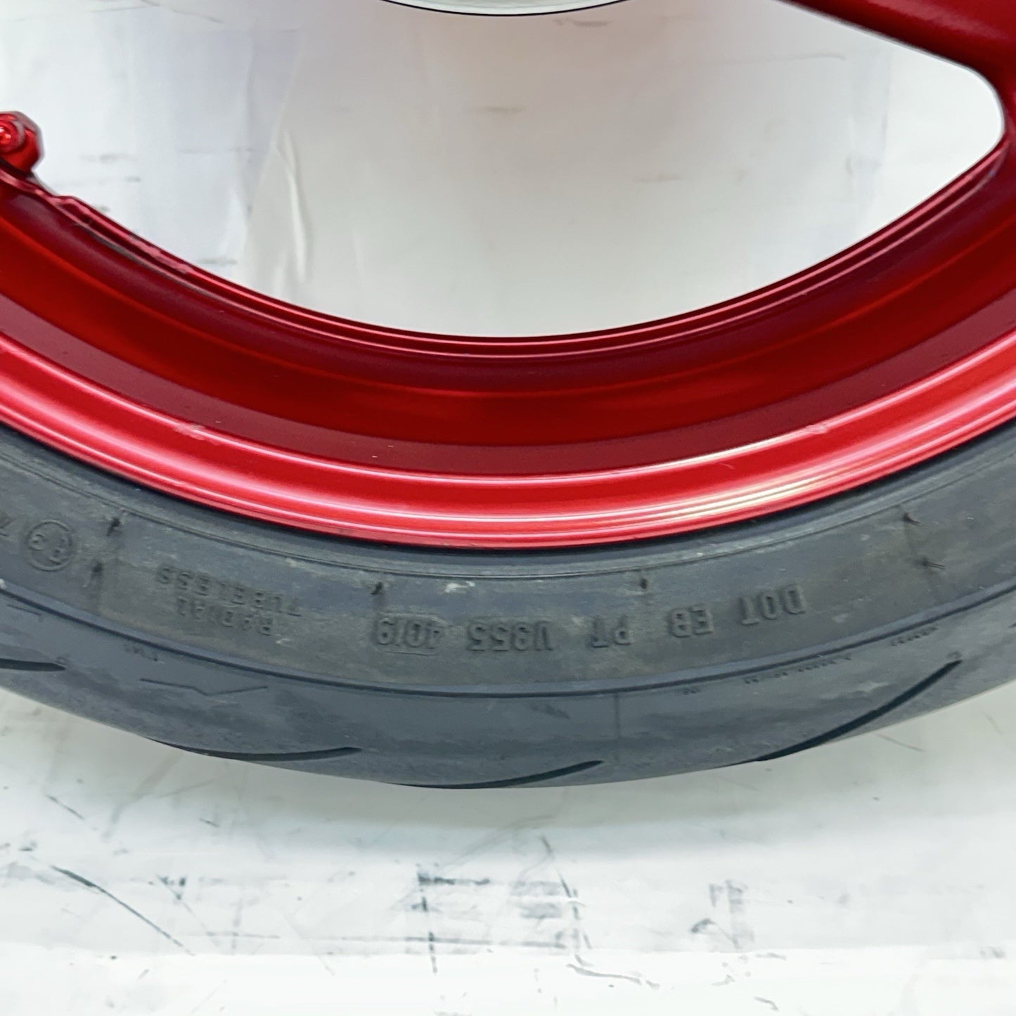 2011 - 2026 SUZUKI GSXS 600 GSXR 750 REAR WHEEL RIM TIRE BACK BRAKE ROTOR RED